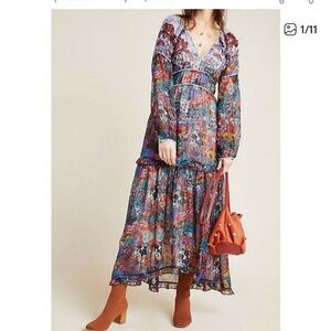 Maeve Annabella Tiered Floral Dress from Anthropologie